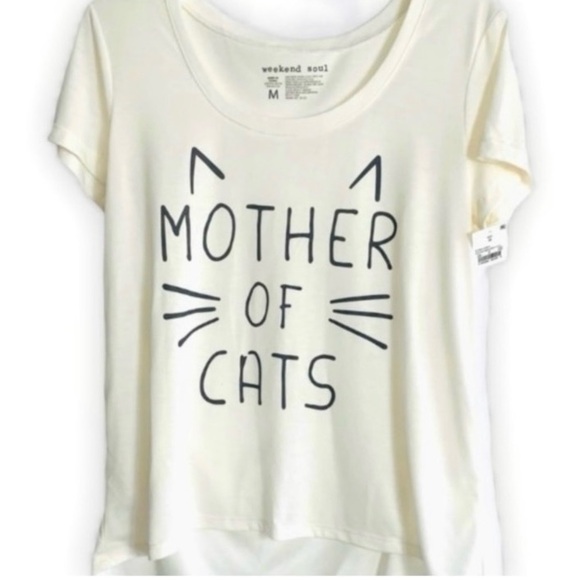 Weekend Soul Mother Of Cats Top Sz M - Picture 1 of 4